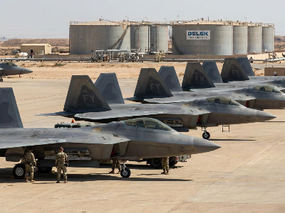 미군이 이스라엘 남부에 F-22 전투기 11대를 배치했다