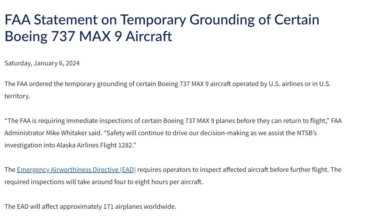 (停飞命令,来源:FAA)