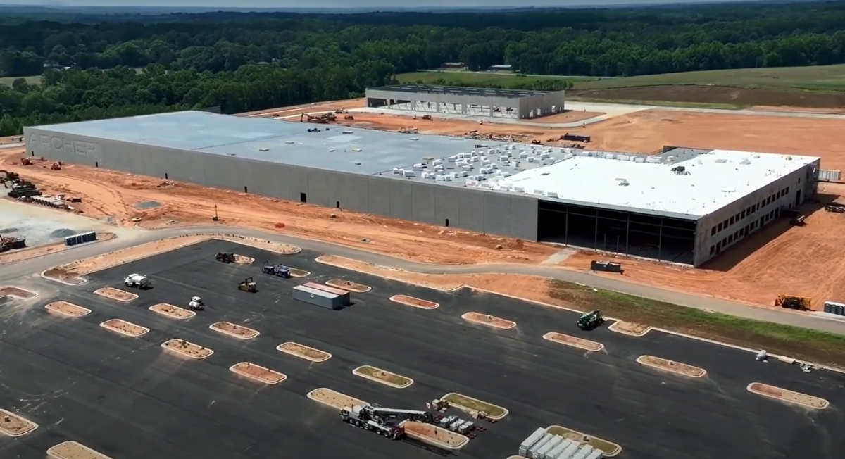 Latest progress on construction of Archer Aviation manufacturing facility in Covington, Georgia