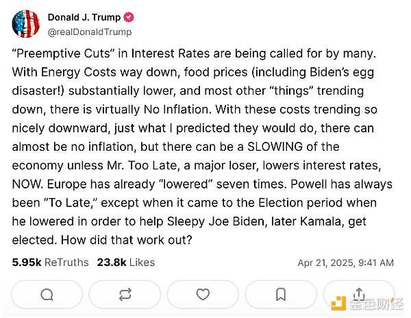 Trump told Powell that he is referred to here as 'Mr. Too Late.'