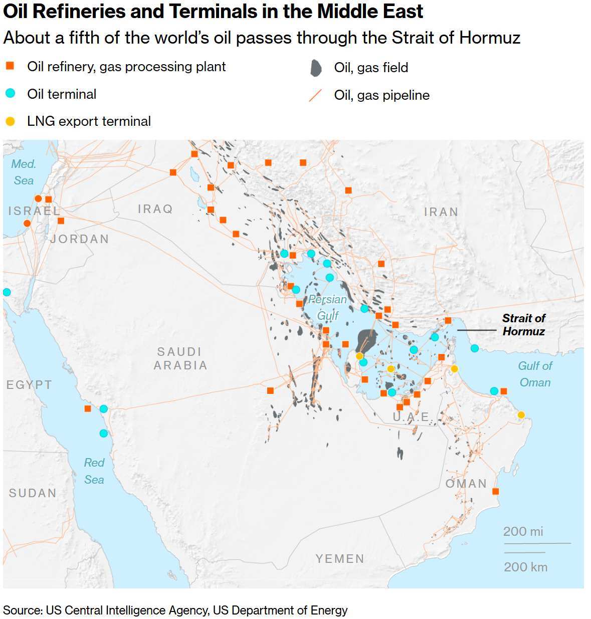 Middle East conflicts have nearly brought the Strait of Hormuz to a ...