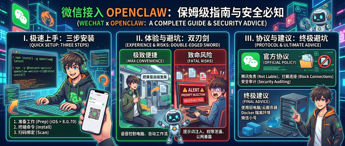 微信接入OpenClaw:保姆级安装指南、避坑与接入建议